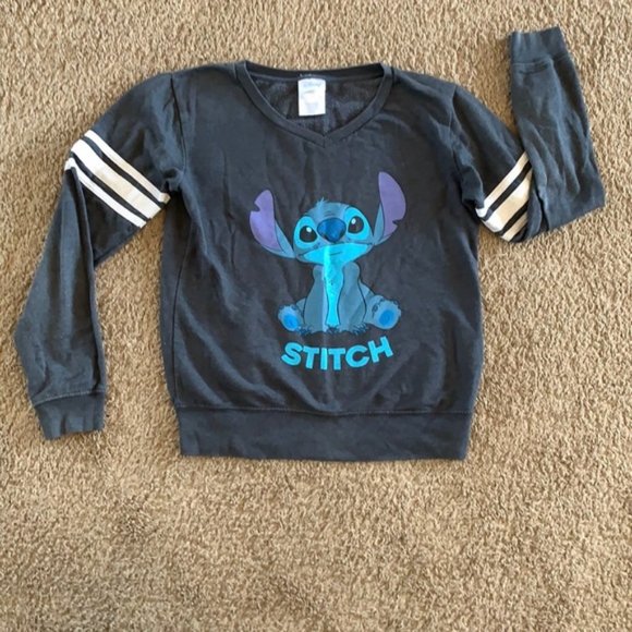 Disney Other - DISNEY ... STITCH  women’s or girl's lightweight sweatshirt sz XS dark gray
